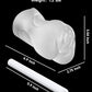 CrystalGrip Transparent 3-in-1 Pocket Pussy Male Stroker