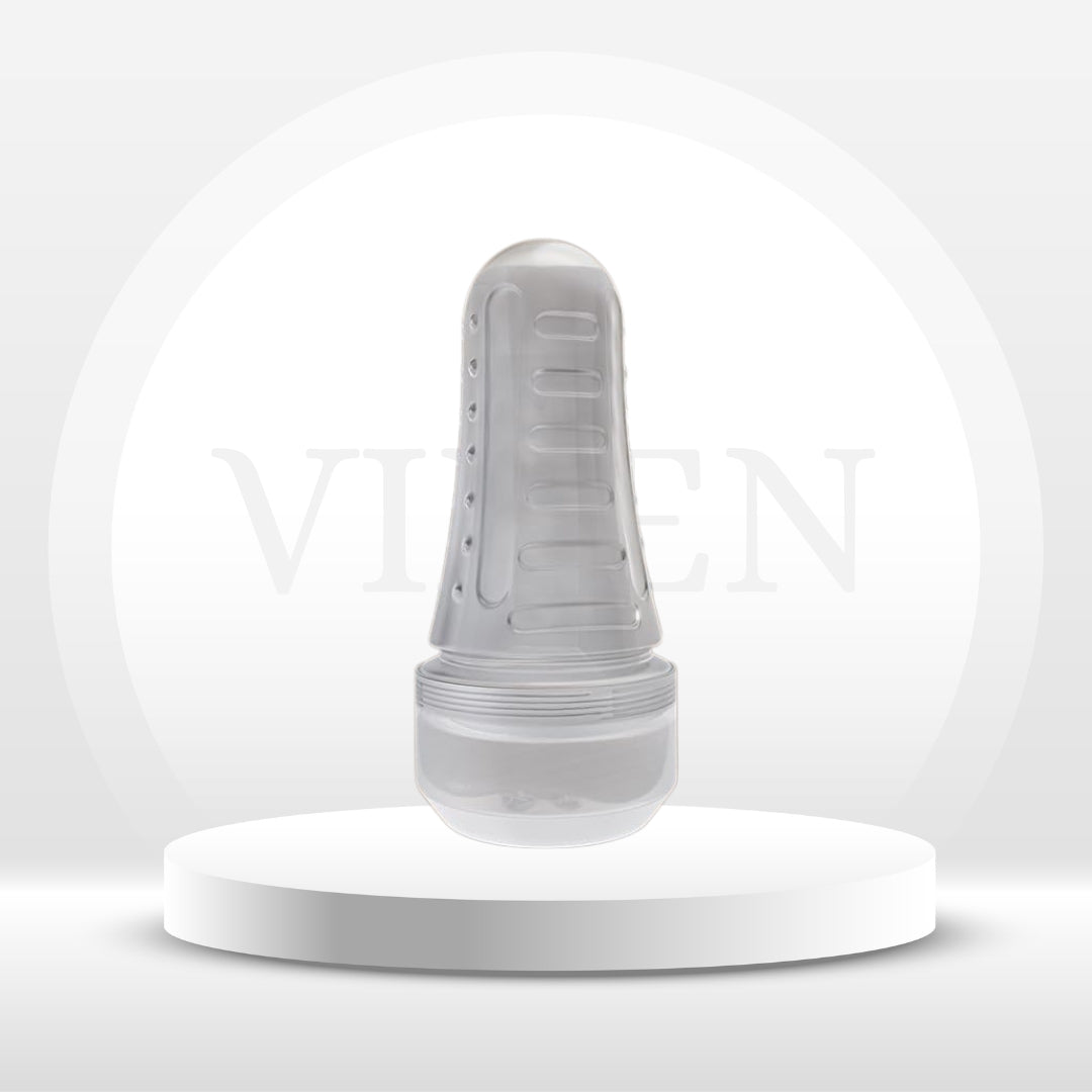 Masturbador CrystalGrip Transparente con Ventosa