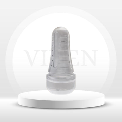 Masturbador CrystalGrip Transparente con Ventosa
