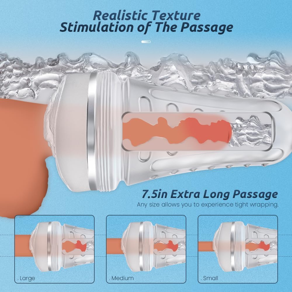 Masturbador CrystalGrip Transparente con Ventosa