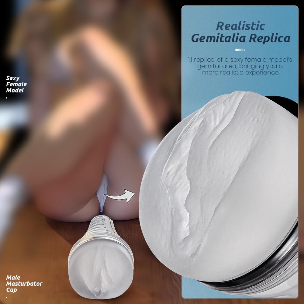 Masturbador CrystalGrip Transparente con Ventosa