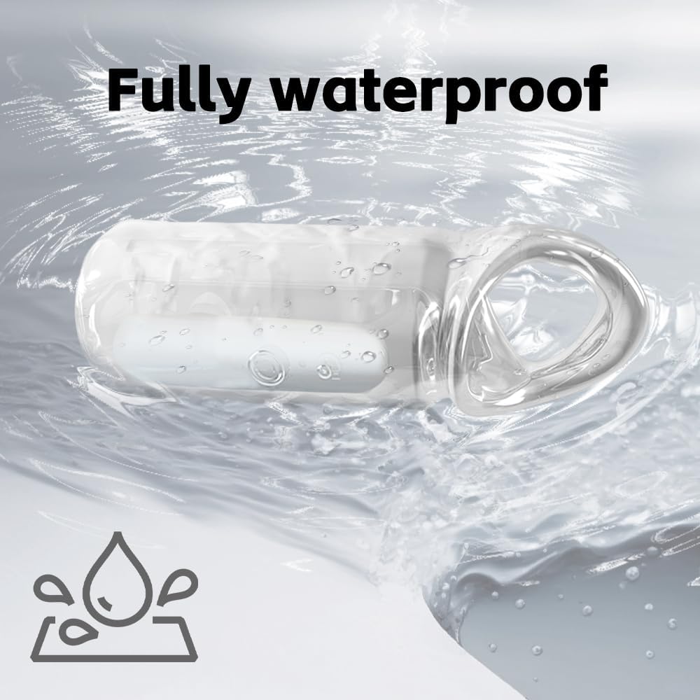 Anillo vibrador transparente para el pene CrystalPulse