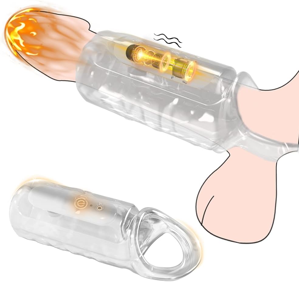 Anillo vibrador transparente para el pene CrystalPulse