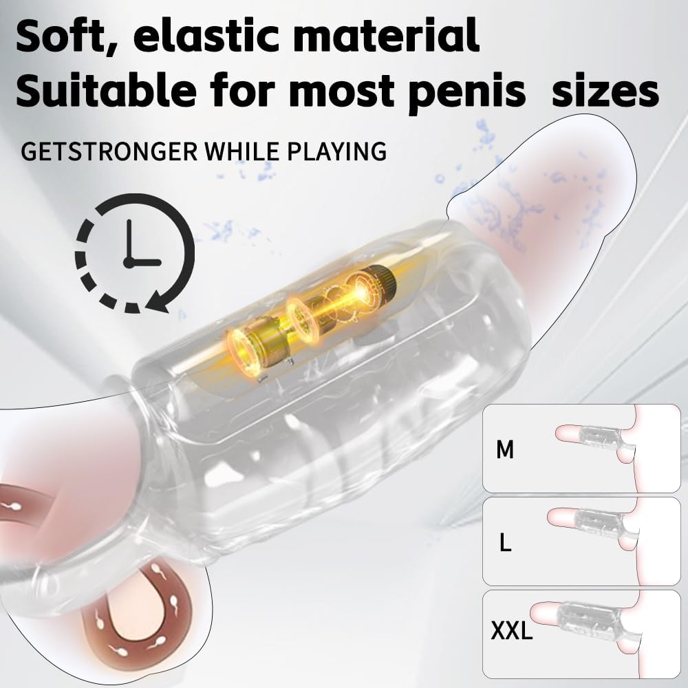 Anillo vibrador transparente para el pene CrystalPulse
