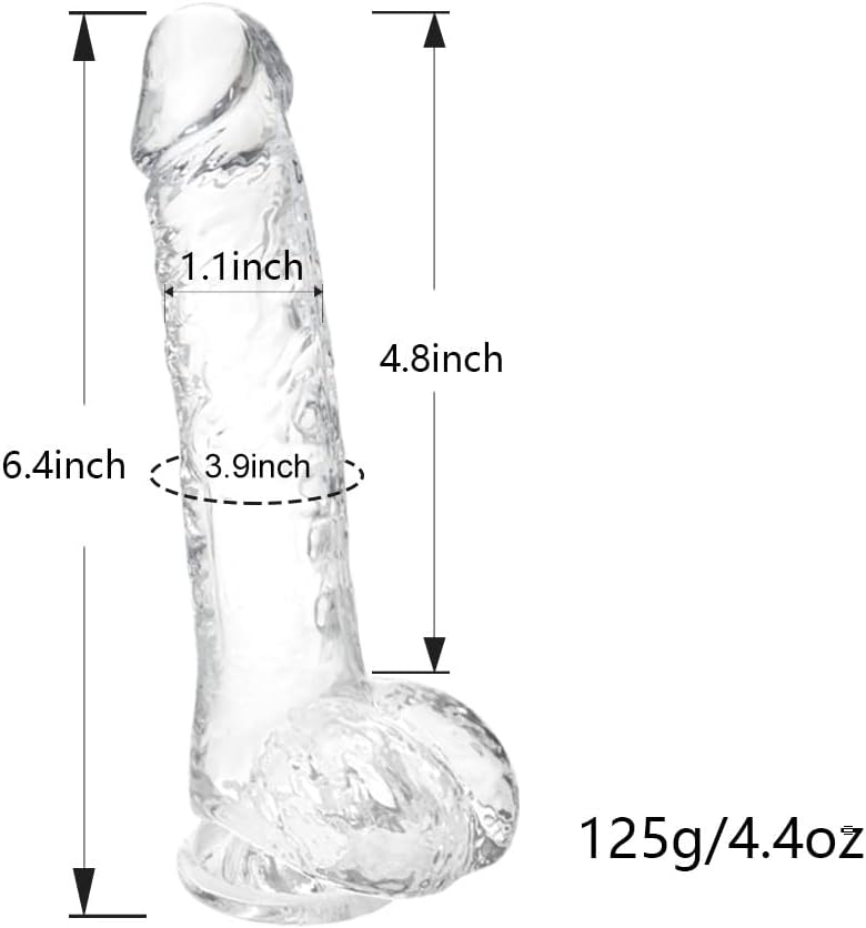 CrystalRide Dildo realista de 6.4"