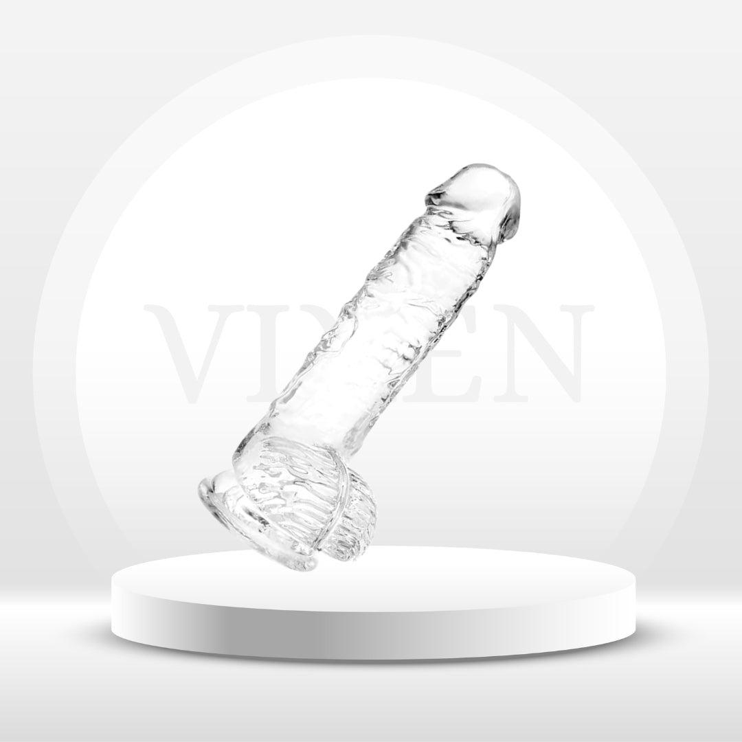 CrystalRide Dildo realista de 6.4"