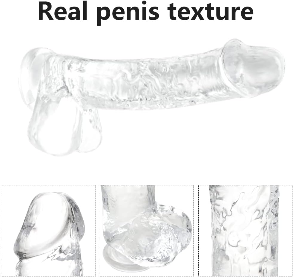 CrystalRide Dildo realista de 6.4"