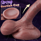 Dildo con ventosa realista y bolas CurveFit de 7 pulgadas