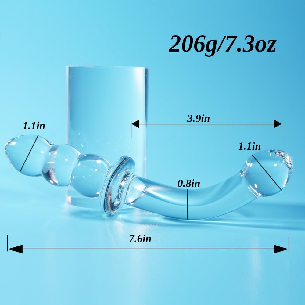 Sextoy en verre à double extrémité CurvePulse