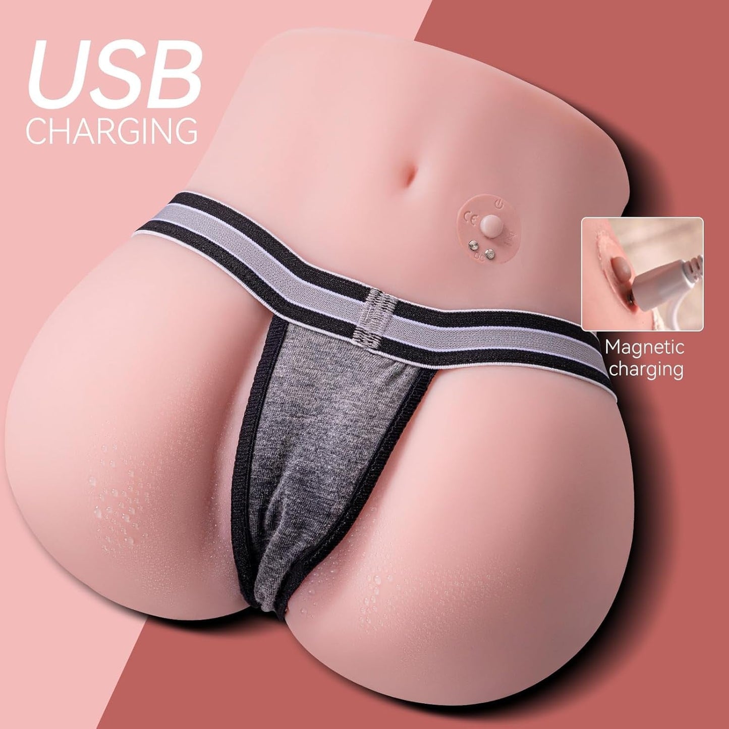 CurveVibe Vagina de Bolsillo Vibratoria TPE Muñeca Sexual Masturbador