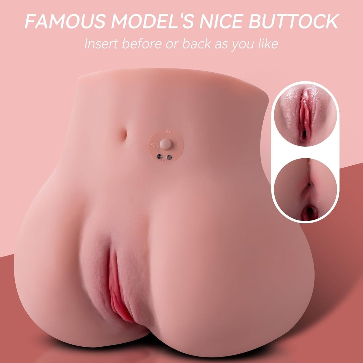 CurveVibe Vagina de Bolsillo Vibratoria TPE Muñeca Sexual Masturbador
