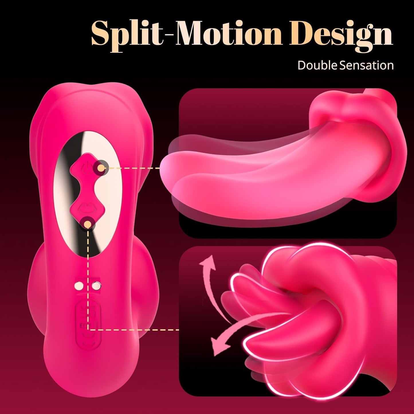 Vibrador de lengua LunexaSync App con 20 modos, juguete para clítoris y punto G