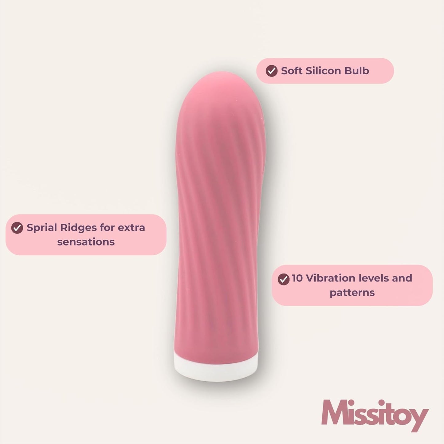 StealthSilk Mini Bullet Vibrator 10 Speed Waterproof Rechargeable