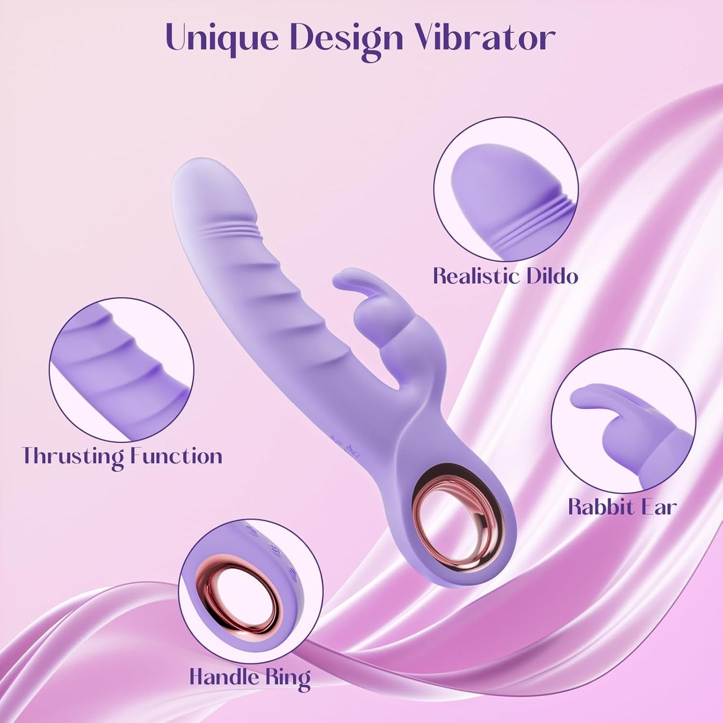 Vibromasseur Lapin Pénétrant AuralisX 7 Modes 3 Moteurs Étanche