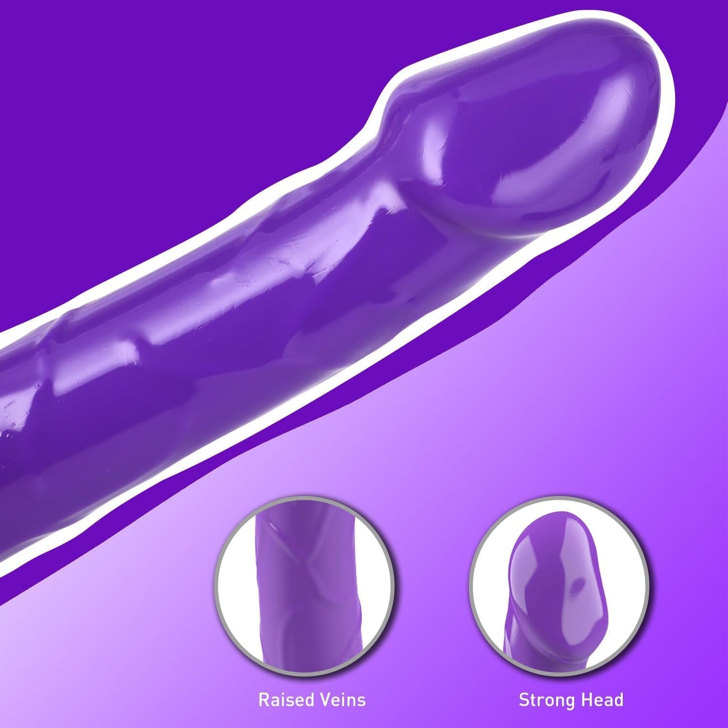 AmoraX Double Strap-On Dildo Harness Purple