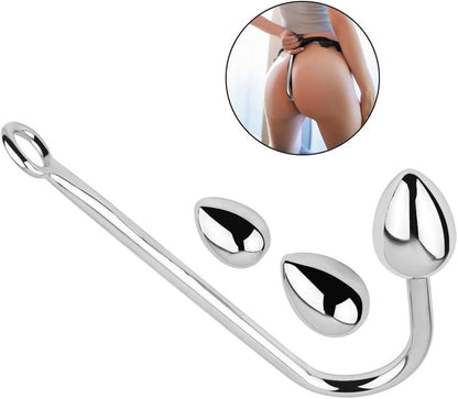 Gancho Anal de Acero Inoxidable HeartSteel 3 Bolas