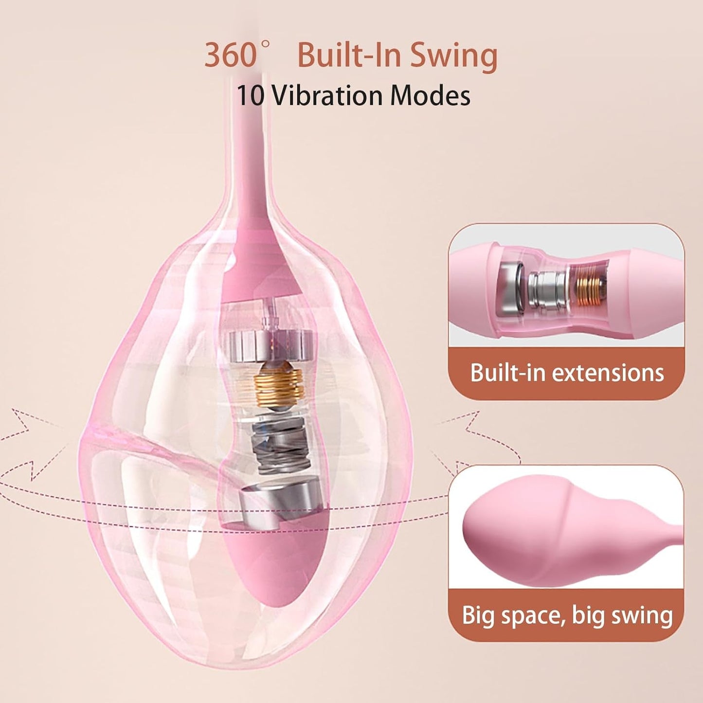 AirPulse Inflatable Vibrating Anal Plug 10 Modes USB Rechargeable