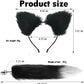 FrostTip Black White Fox Tail Steel Butt Plug 13"