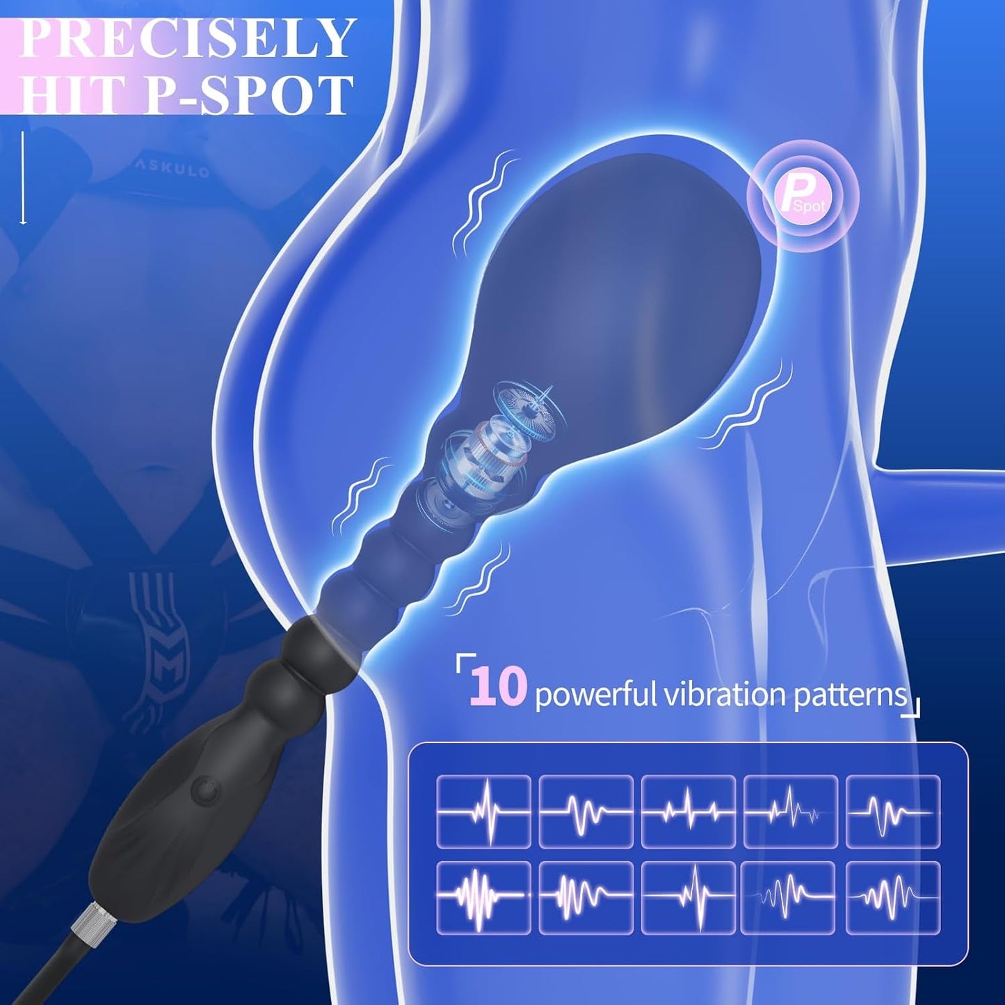 VixenBloom Cuentas Analas Inflables Masajeador de Próstata