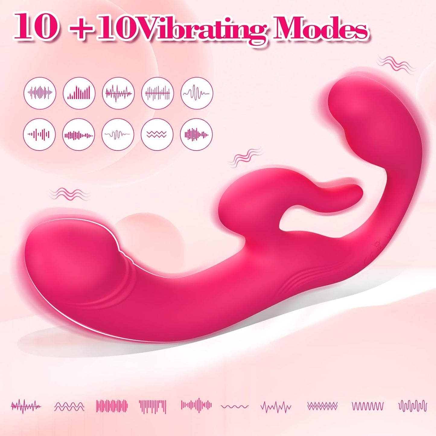Arnés vibrador de triple motor sin tirantes TriFusion