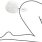 SnowBunny Small Bunny Tail Steel Butt Plug White