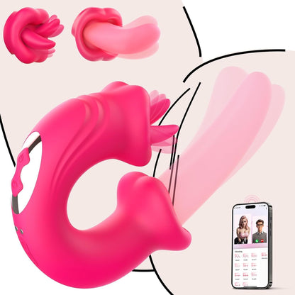 Vibrador de lengua LunexaSync App con 20 modos, juguete para clítoris y punto G