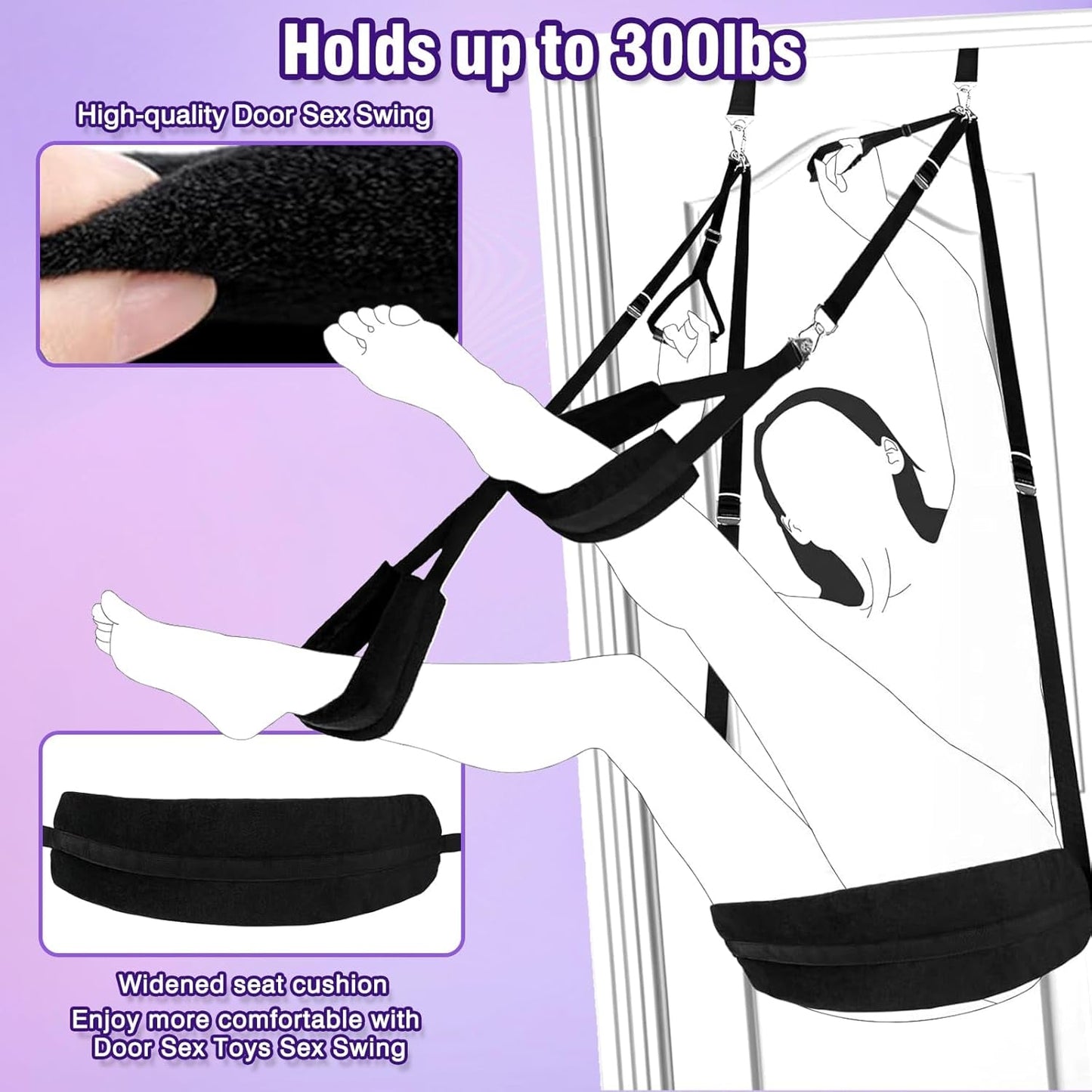 Kit de sujeción para columpio sexual de puerta 2 en 1 NoctyraX