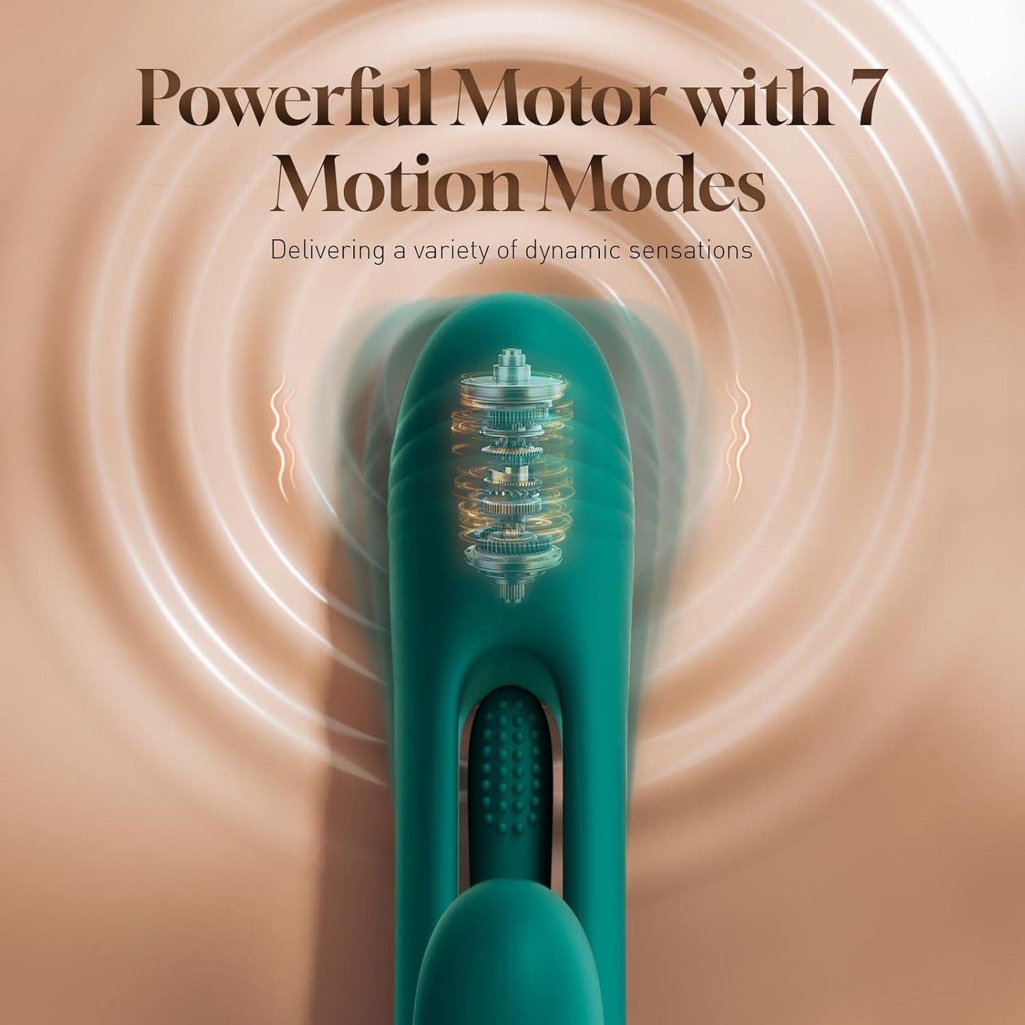 Vibrador de conejo VerdePulse 14 modos aleteo impermeable