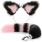 KittyKink Fox Tail Anal Plug Cosplay Set Ears Choker