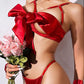 Satin Bow Bust Bra and Panty