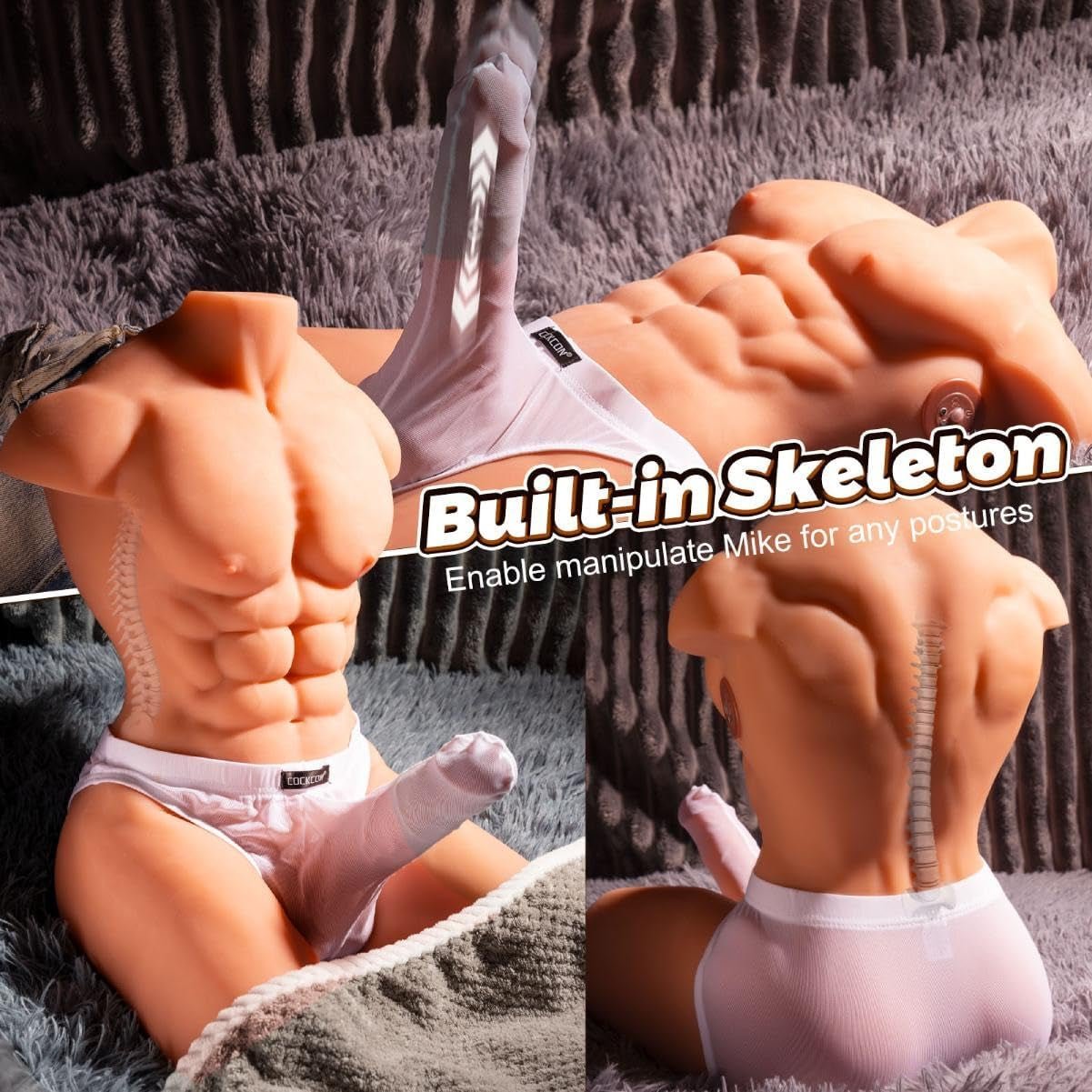 KyntheraX Torso de muñeca sexual masculina penetrante 16 cm 10 kg