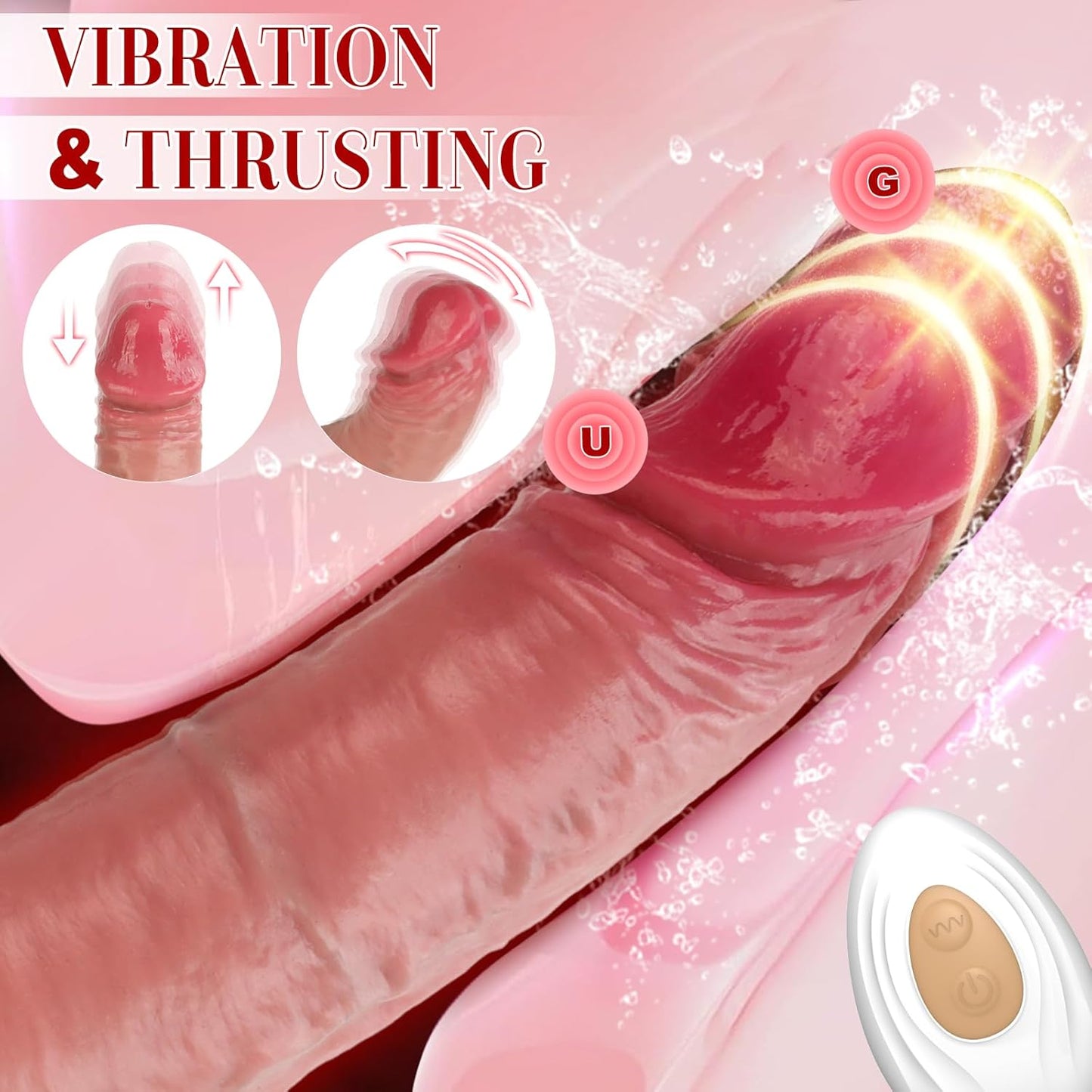 Dildo de silicona vibratorio y con empuje realista DaddyThrust
