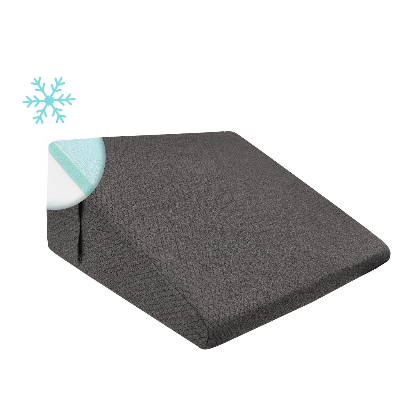 Oreiller triangulaire de soutien intime gris foncé pour couples