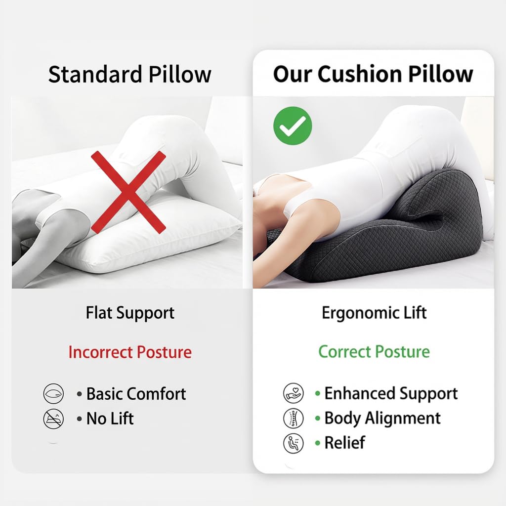 Almohada de cuña de posicionamiento para parejas gris oscuro
