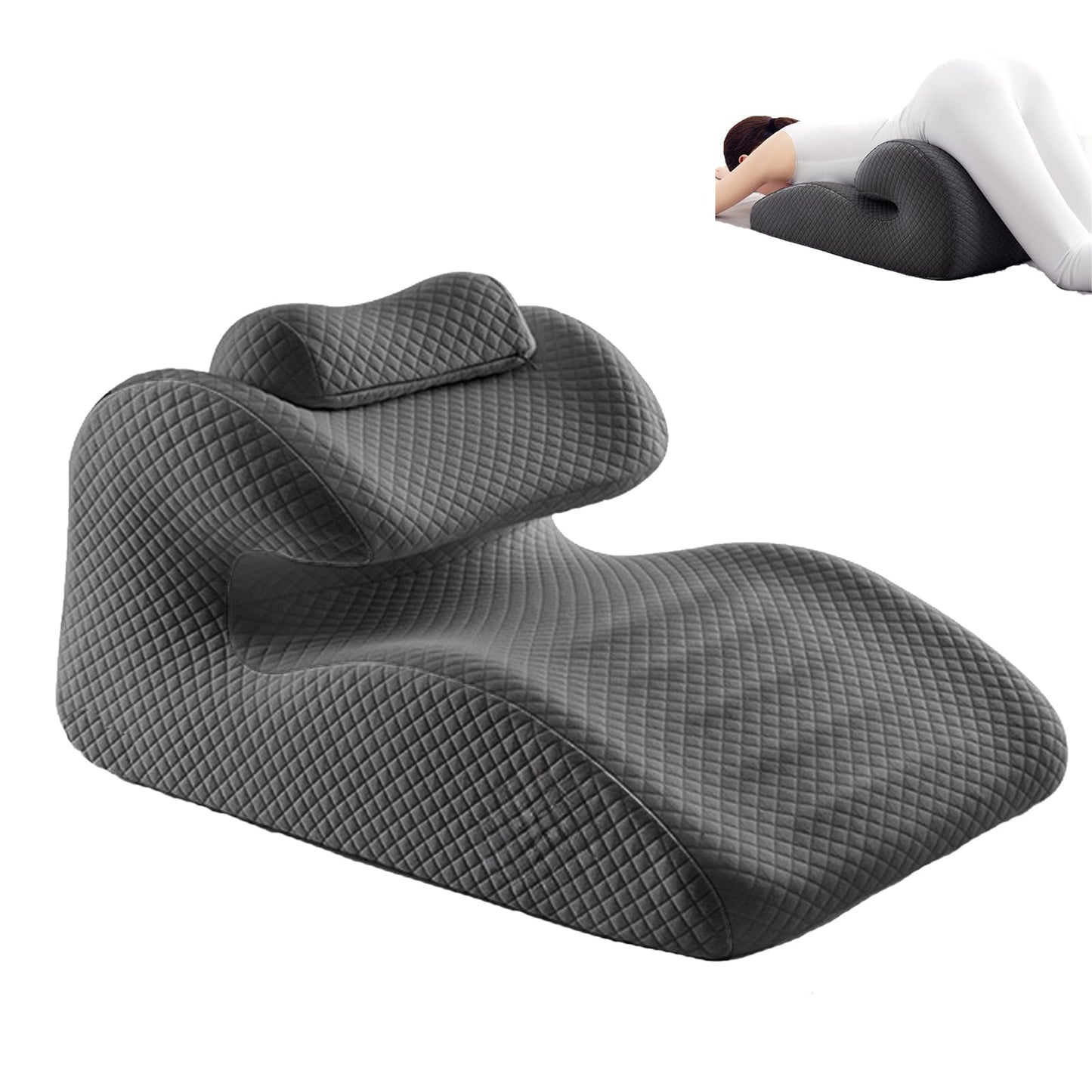 Almohada de cuña de posicionamiento para parejas gris oscuro