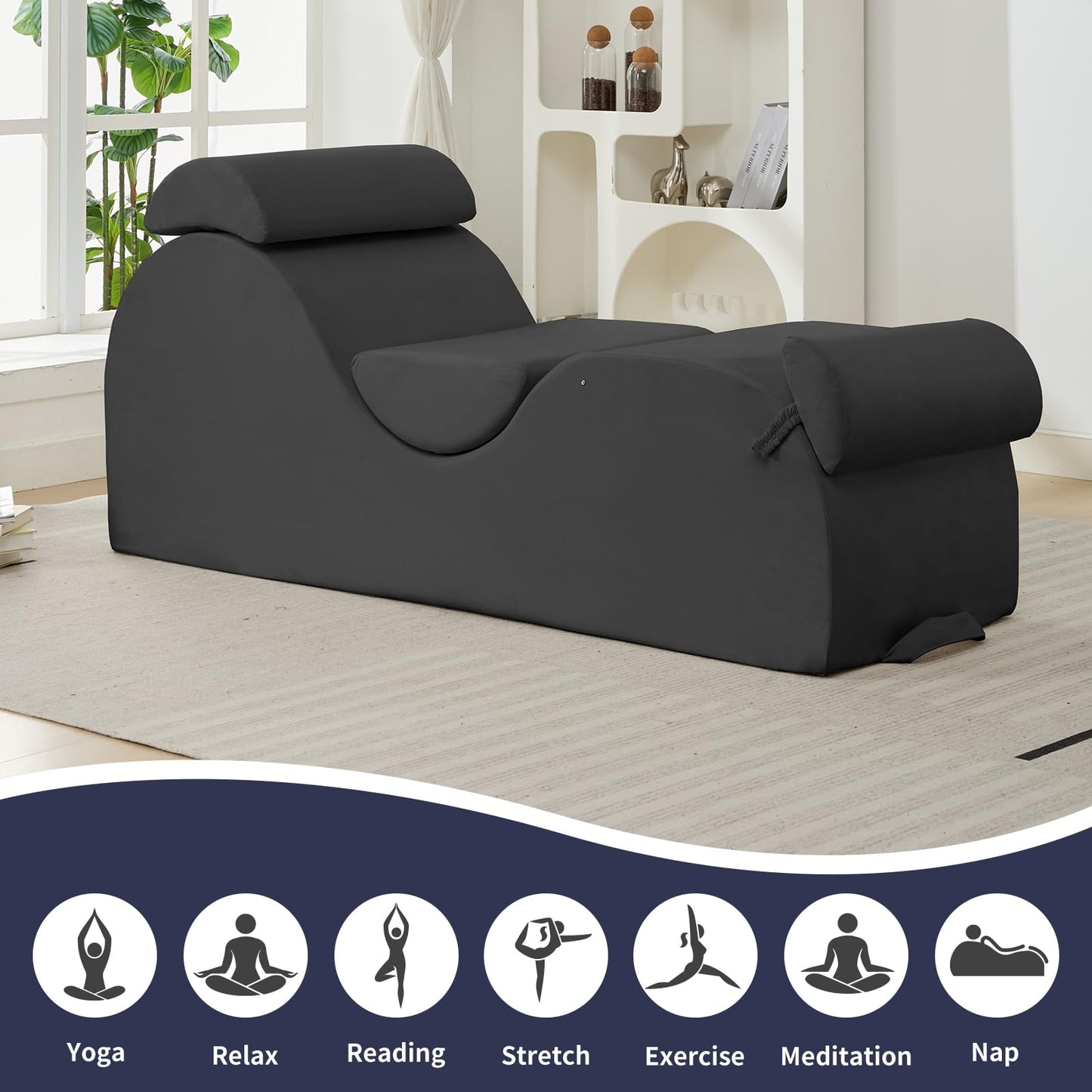 Chaise longue de soporte Seducción Gris Oscuro