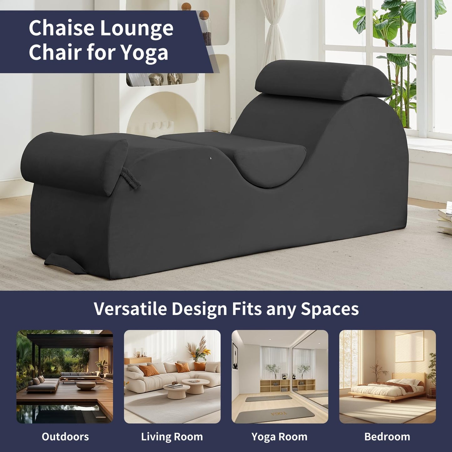 Chaise longue de soporte Seducción Gris Oscuro