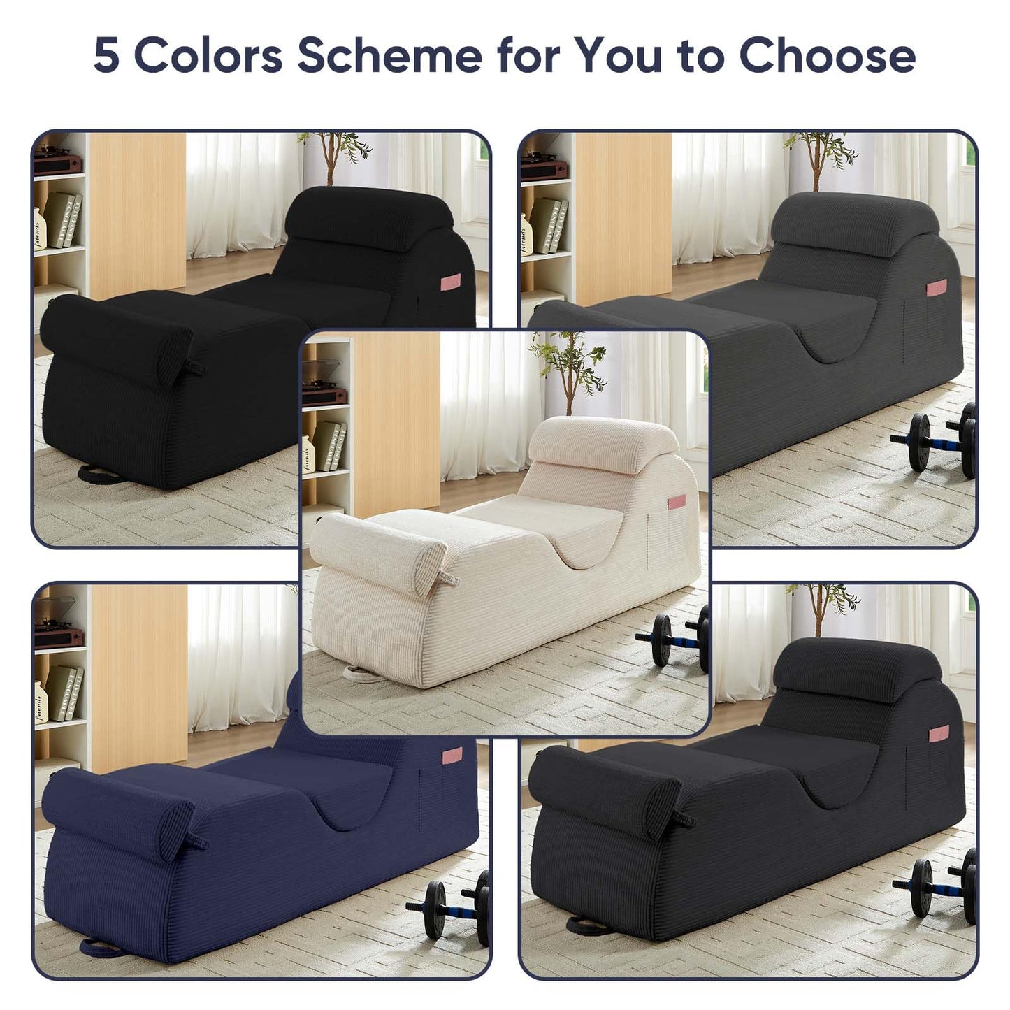 Sillón íntimo de pana ancha gris oscuro
