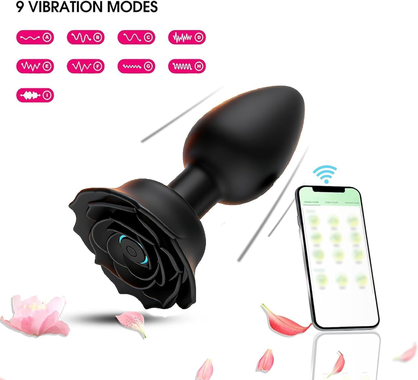 DarkBloom Rose Anal Plug Vibrator