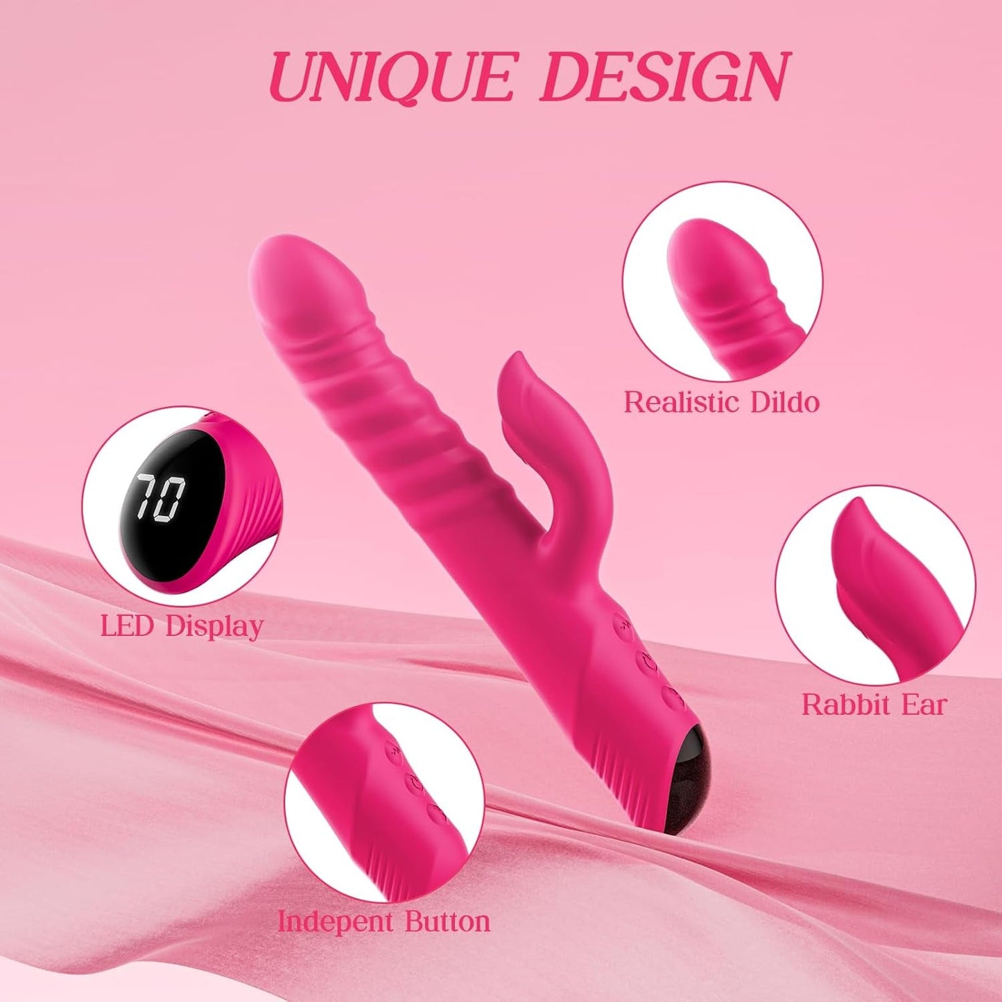 Vibrador CeraThrust Rabbit 7 empujes 7 modos resistente al agua