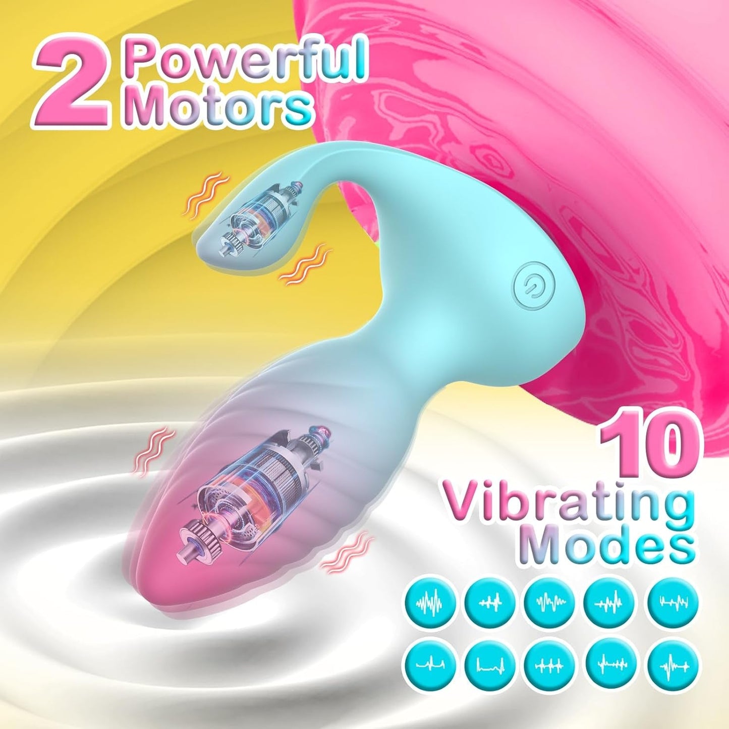 Vibromasseur Anal Télécommandé DiamondCurve à Double Moteur