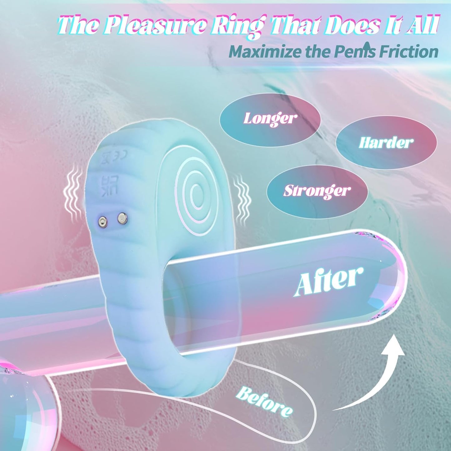 Anillo para pene de silicona líquida reversible DeepControl