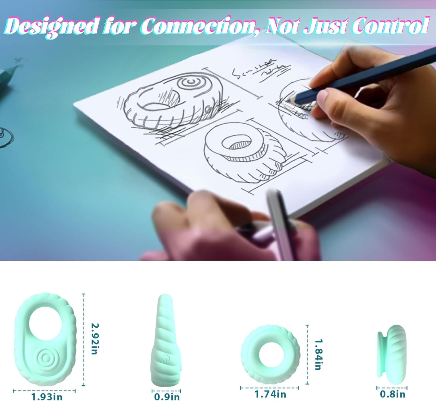 Anillo para pene de silicona líquida reversible DeepControl
