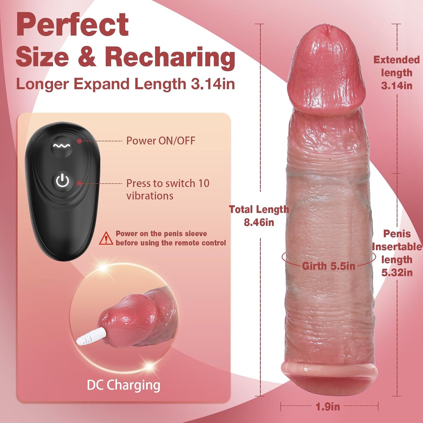 DeepDrive Extensor Vibrador de Pene