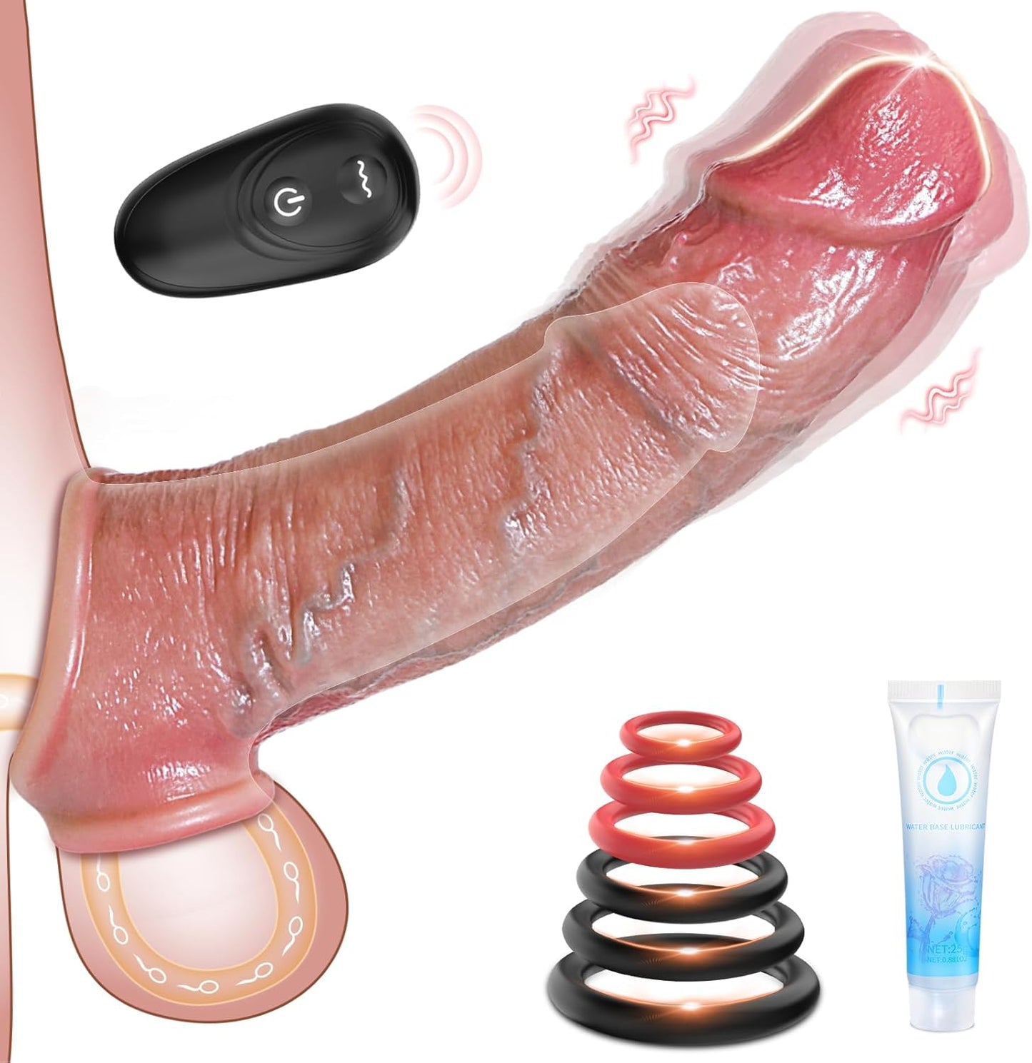 DeepDrive Extensor Vibrador de Pene