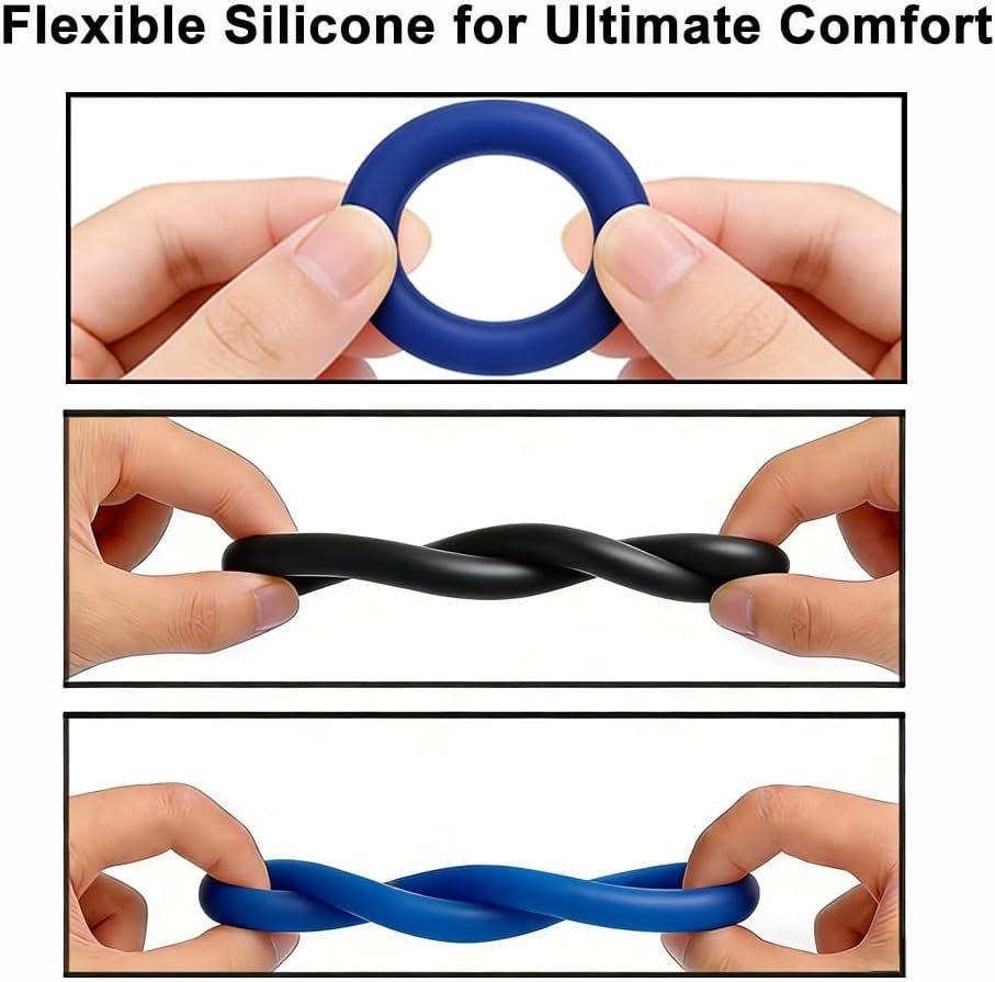 Juego de anillos para pene DeepFlex de 9 piezas ajustables