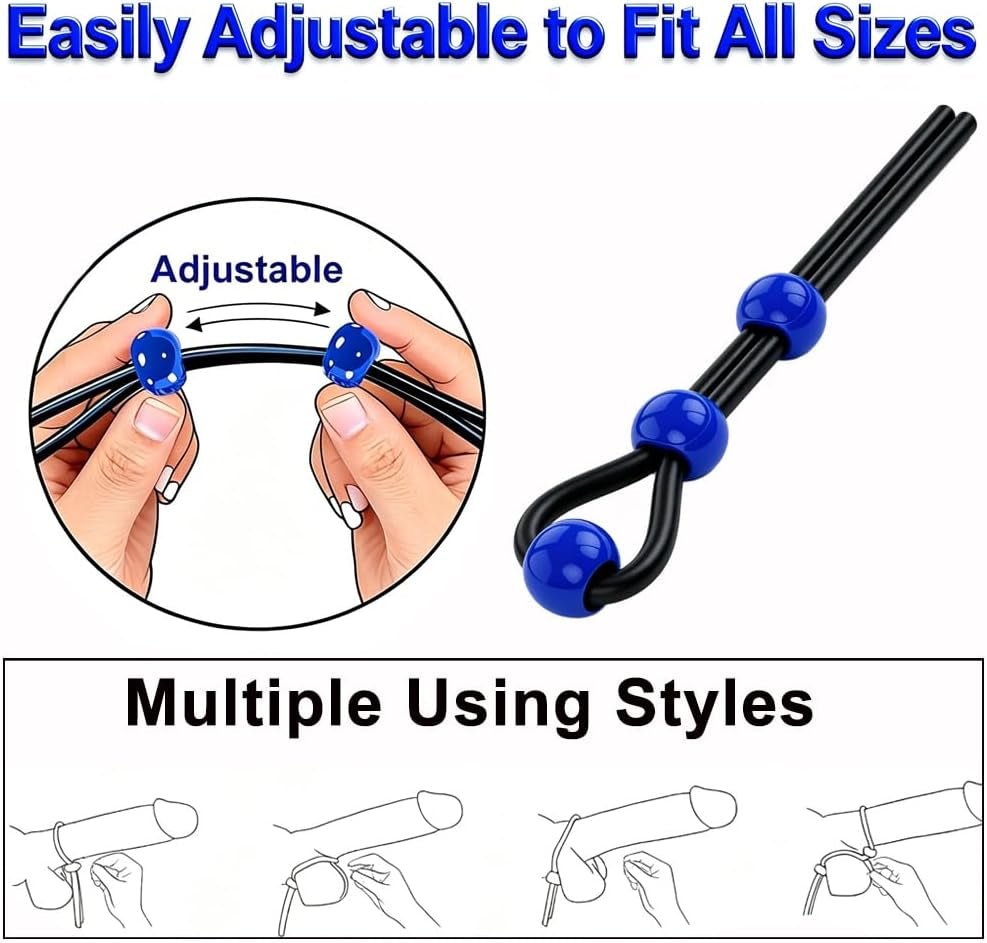 Juego de anillos para pene DeepFlex de 9 piezas ajustables