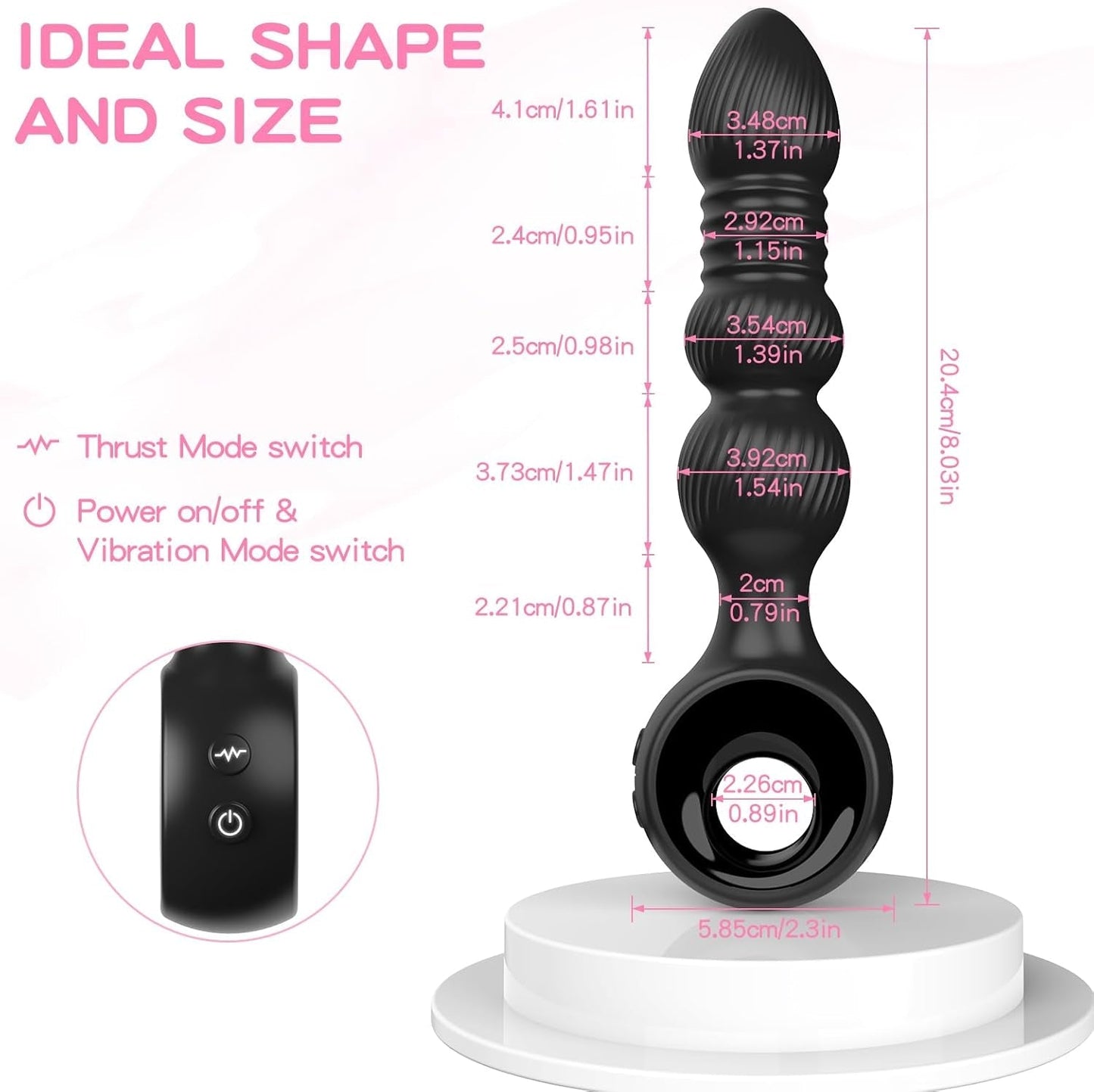 DeepRoll Empuje Tapon Anal & Vibrador de Prostata