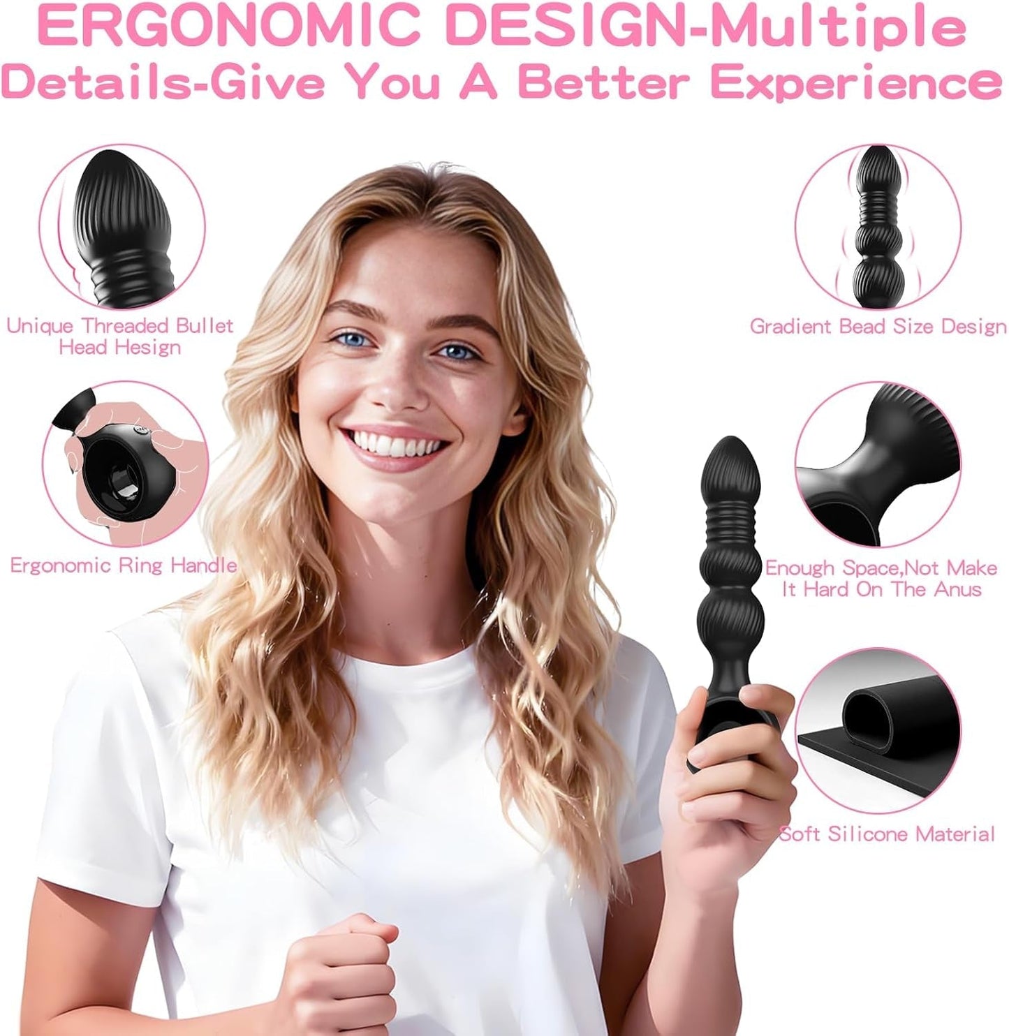 DeepRoll Empuje Tapon Anal & Vibrador de Prostata