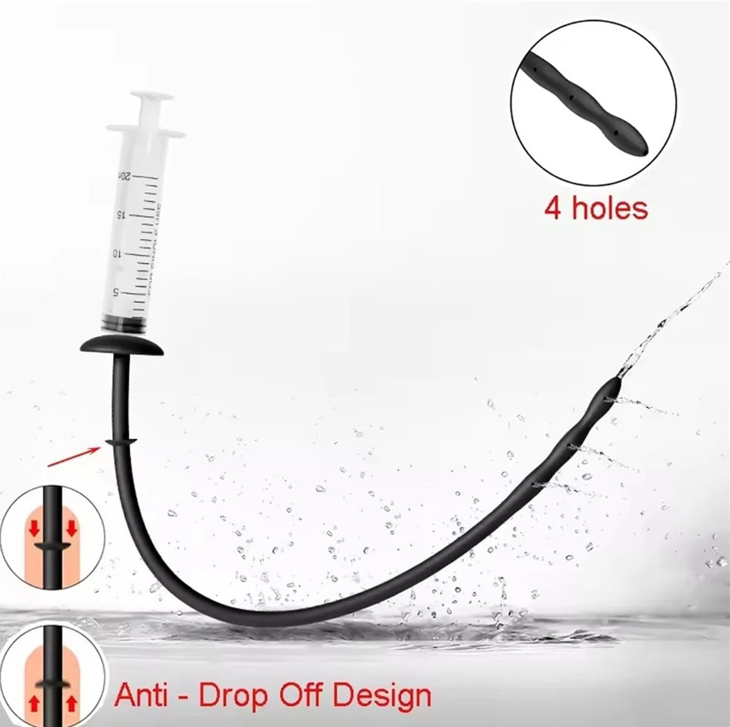 DeepSound Hollow Silicone Urethral Sound & Penis Plug